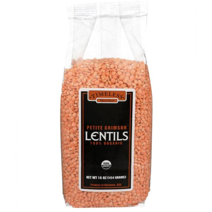 Lentils - Petite Crimson - Organic - Timeless Natural Food