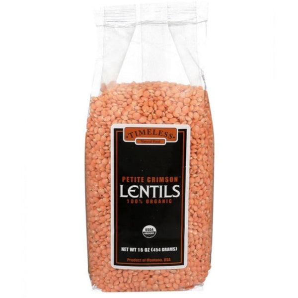 Lentils - Petite Crimson - Organic - Timeless Natural Food
