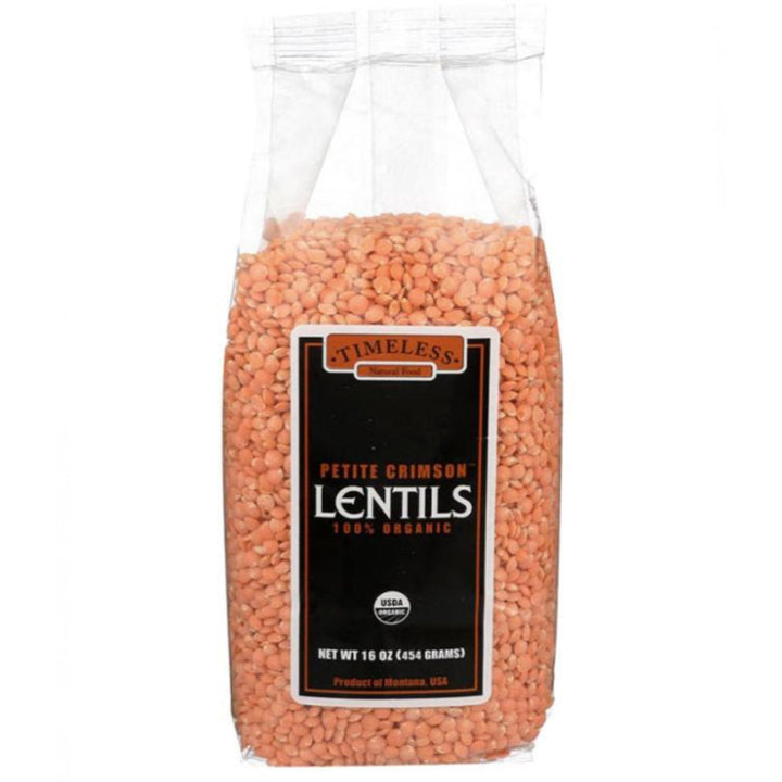 Lentils - Petite Crimson - Organic - Timeless Natural Food