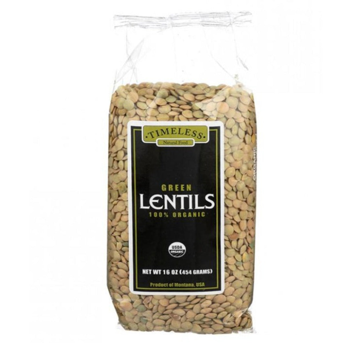 Lentils - Green - Organic - Timeless Natural Foods