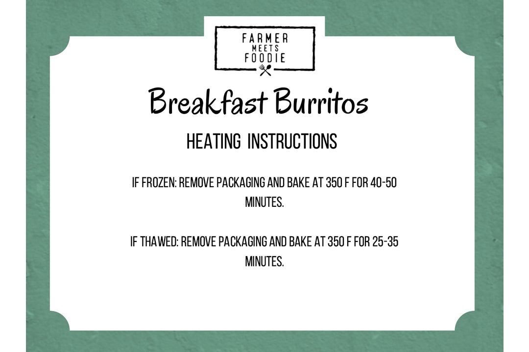 Breakfast Burritos - Prepared Freezer Meal